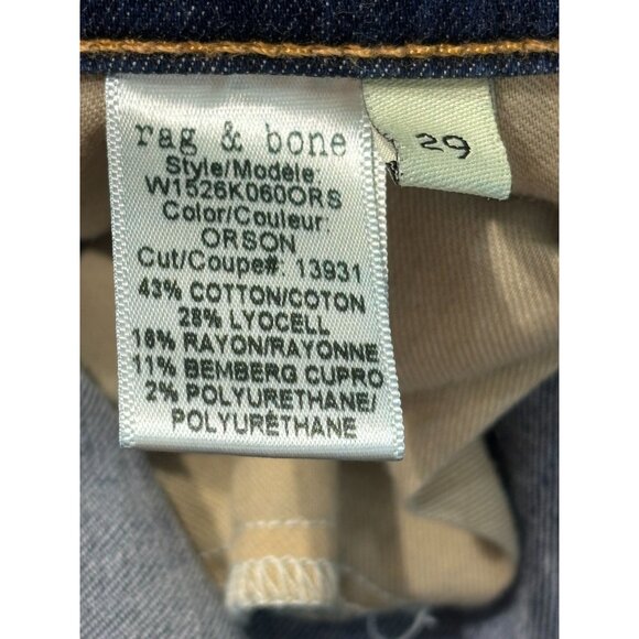 Rag & Bone Capri Jeans Women's Size 29 Distressed Raw Hem Blue Denim - Picture 7 of 11